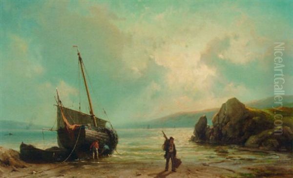 A Beached Fishing Boat - view 1