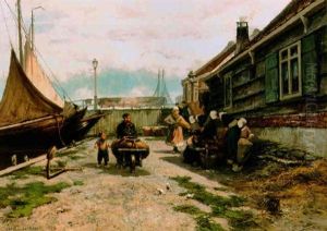 Fisherfolk On A Quay, Marken Fisherfolk On A Quay, Marken