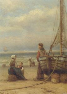 Fisherfolk On The Beach