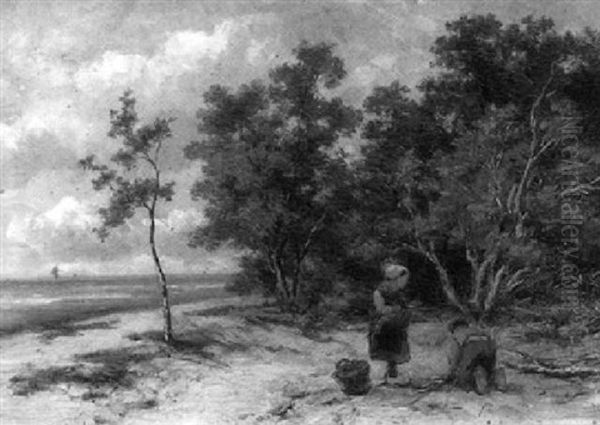 Figures Near The Beach Of Valkeveen - view 1
