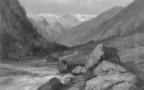 Summer: A Torrent In An Alpine Valley - view 1