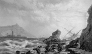 A Shipwreck by Johannes Hermanus Barend Koekkoek