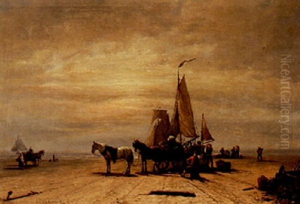 Fishermen On The Beach - view 1
