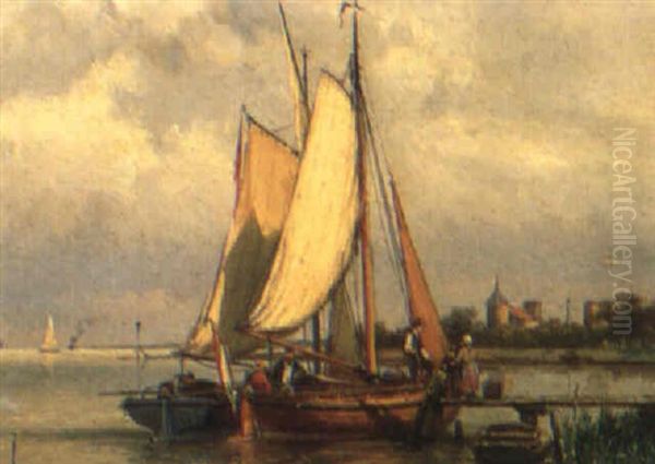 Yachts Near The Muiderslot Castle - view 1