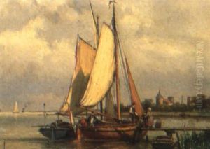 Yachts Near The Muiderslot Castle