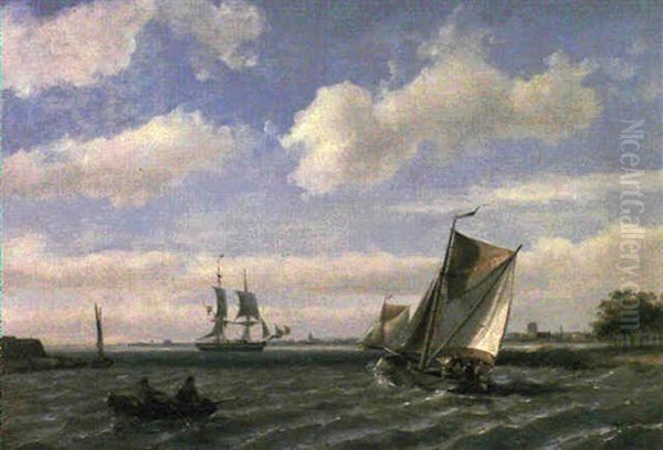Dutch Shipping In The Mouth Of The Scheldt - view 1