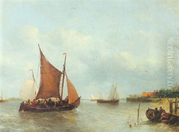 Boats In Stormy Seas Off The Coasts - view 1