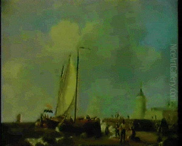 Fishing Boats Off A Jetty - view 1