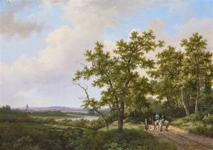 Weite Hollandische Flusslandschaft by Marianus Adrianus Koekkoek