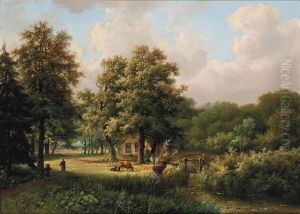 A Visitor At A Lakeside Farmstead
