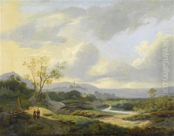Wanderer In Weiter Landschaft - view 1