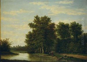 Landschaft Mit Anglern Landschaft Mit Anglern