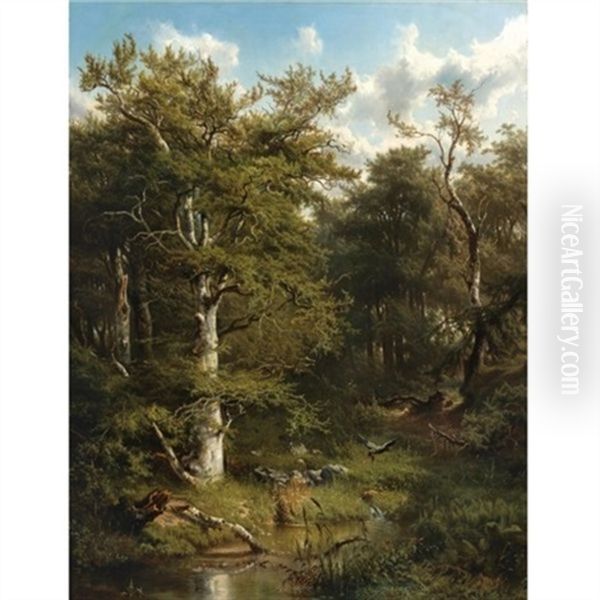 An Eagle And His Prey In The Woods - view 1