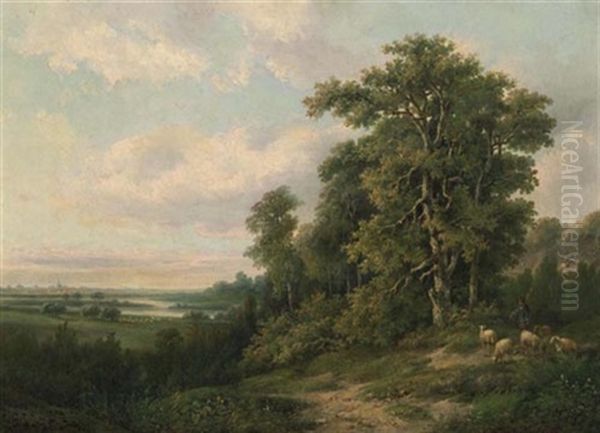 Landschaft Mit Schafen Und Hirt - view 1