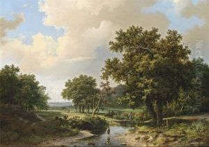 Figures In An Extensive Summer Landscape