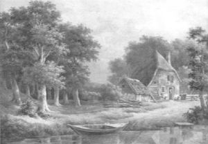 Waldlandschaft Mit Bauernkate