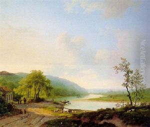 A Mountainous River Landscape In Summer