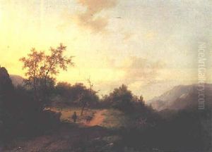 A Traveller With A Donkey On A Path