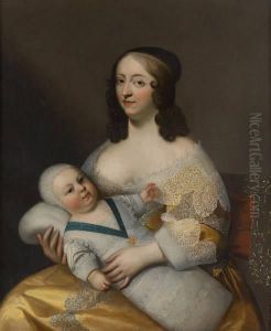 Portrait Louis Xiv Et Sa Nourrice, Dame Longuet De La Giraudier