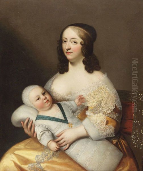 Double Portrait Of Dame Longuet De La Giraudier And The Dauphin - view 1