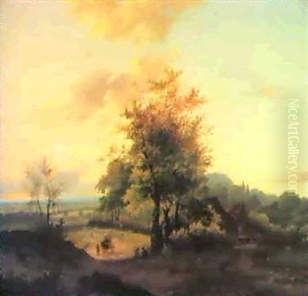 Romantische Landschaft Im Schein Der Abendsonne - view 1