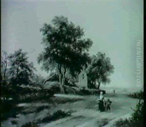 Landschaft Mit Bauerngehoft by Marinus Adrianus Koekkoek