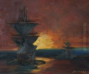 Marina Al Atardecer by Stephen Robert Koekkoek