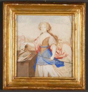 Ritratto Della Duchessa Giovanna Battista Di Savoia Nemours Investe Di Minerva by Henri Beaubrun