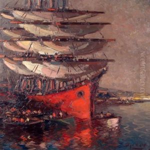 Velero Rojo by Stephen Robert Koekkoek
