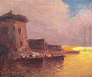 Atardecer En El Puerto by Stephen Robert Koekkoek
