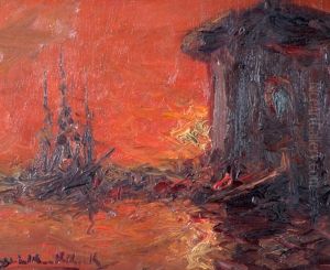 Atardecer En El Puerto by Stephen Robert Koekkoek