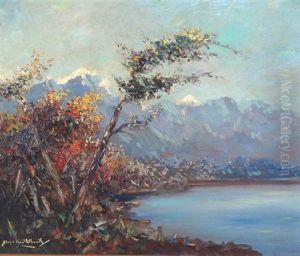 Paisaje Con Montanas Y Lago Paisaje Con Montanas Y Lago