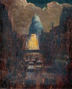 Saint Paul`s From Ludgate Hill by Stephen Robert Koekkoek