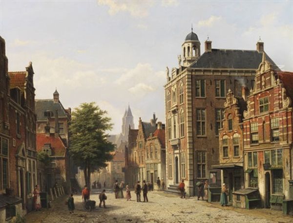 Hollandische Stadtansicht Im Sommer - view 1