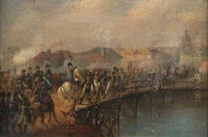La Bataille De Arcis Sur Aube by Jean-Adolphe Beauce