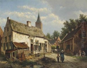 A Dutch Town On A Summer's Day by Willem Koekkoek