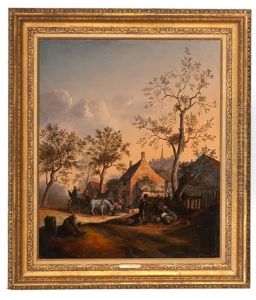 Village Scene With Carriage