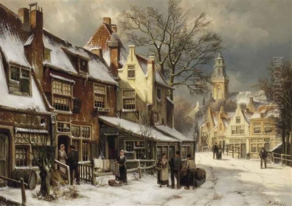 A Dutch Town In Winter - view 1