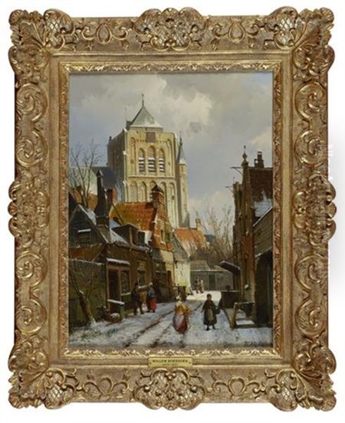 Winter Street Scene In Holland - view 1