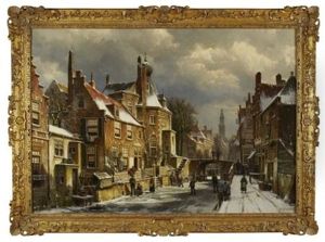 View Of Amsterdam In Winter