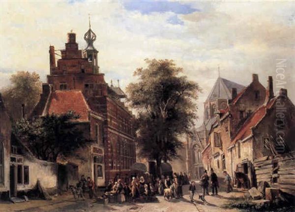 Market Day In A Dutch Town - view 1