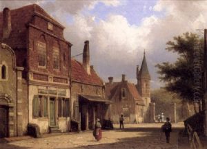 Figures In A Sunlit Street