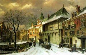 A Winter Street Scene, Amsterdam