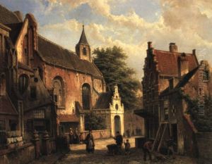 A Street Scene In Delft