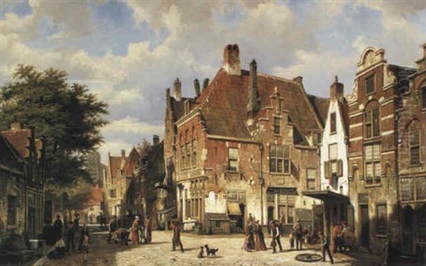 Dutch Street Scene With Figures - view 1