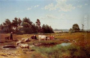 Sommerliche Weidelandschaft by Johan Daniel Koelmann