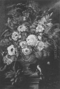 Stilleben Mit Blumen Und Insekten