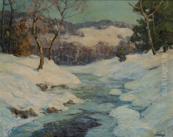 Overlook Mountain And Brook In Winter, 1927 - view 1