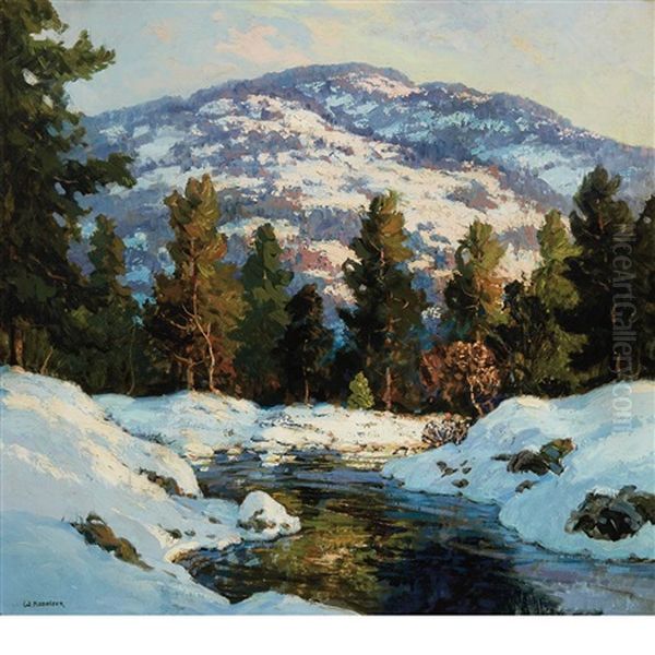 Snow Scene In The Mountains - view 1
