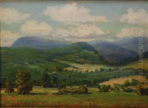 Landscape Scene With Rolling Hills by Walter Koeniger